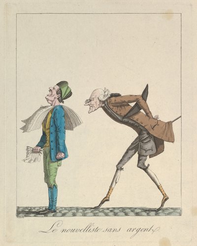 Le Nouvelliste Sans Argent, 1814. av Louis Maleuvre