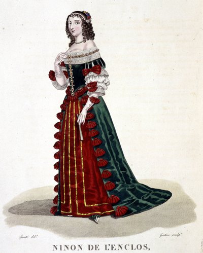Anne "" Ninon"" fra Enclos (eller Ninon de Lenclos eller Ninon de Lanclos av Louis-Marie Lante