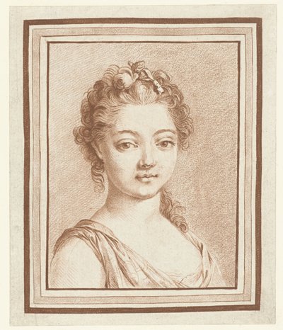 Byste av en ung jente av Louis Marin Bonnet (attributed to)