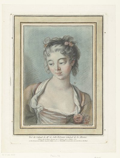 Byste av en ung kvinne Premiere tete av Louis Marin Bonnet