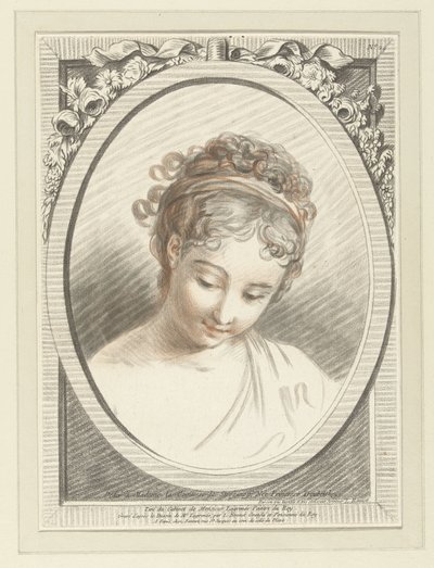Byste av en ung kvinne Tete de femme av Louis Marin Bonnet