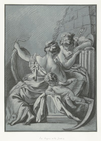 Visdom og rettferdighet La Sagesse et la Justice av Louis Marin Bonnet