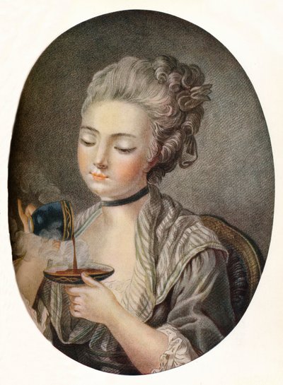 Jente som tar kaffe, c1774 av Louis Marin Bonnet