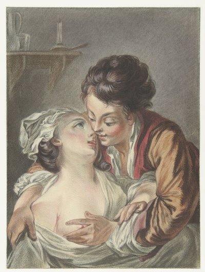 elskende par Le Rendez-Vous av Louis Marin Bonnet