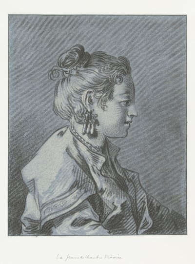 Portrett av en finsk kammerpike Tête de femme de chambre Finoise av Louis Marin Bonnet