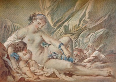 Venus og Amor, 1700-tallet, 1919 av Louis Marin Bonnet