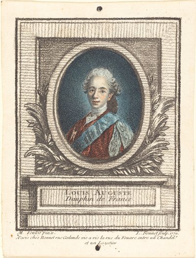 Louis-Auguste, Dauphin fra Frankrike av Louis Marin Bonnet after Louis Michel Van Loo