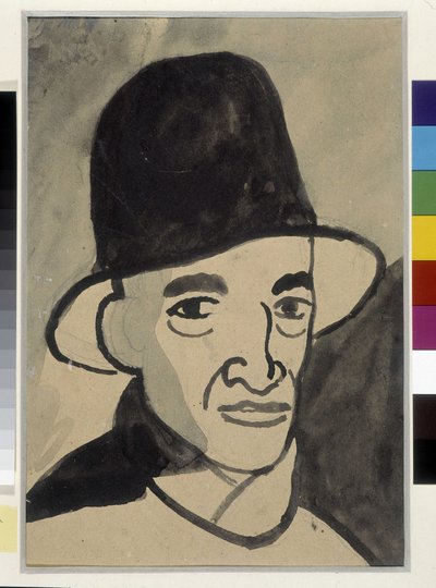 Selvportrett av Louis Mathieu Verdilhan (1875-1928), Musee Cantini, Marseille. av Louis Mathieu Verdilhan