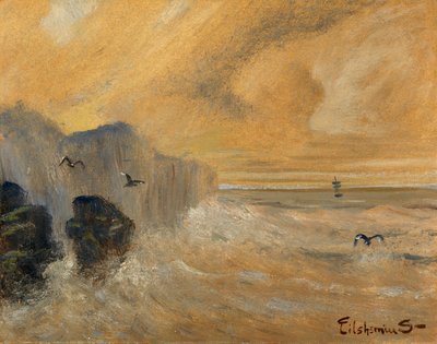 Rocky Seashore, slutten av 1800-begynnelsen av 1900-tallet. av Louis Michel Eilshemius