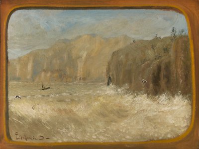 To måker og klipper, ca. 1913-1921. av Louis Michel Eilshemius