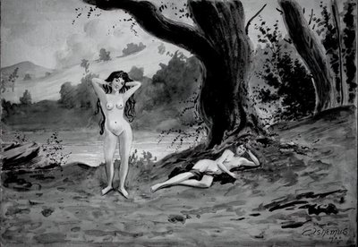 To nakenbilder, 1900. av Louis Michel Eilshemius