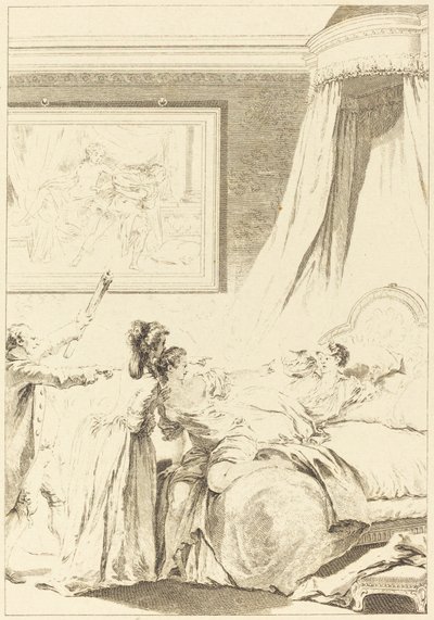 Le gascon puni av Louis Michel Halbou and Antoine Jean Duclos after Jean Honoré Fragonard