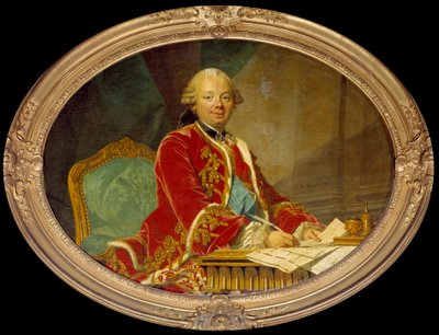 Portrett av Etienne Francois, hertug av Choiseul Stainville (1719 -1785) minister. Louis Michel Van Loo (1707 - 1771) av Louis Michel van Loo