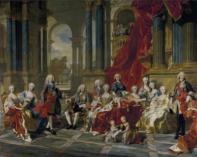 Familien til Filip V, konge av Spania, 1743 av Louis Michel van Loo