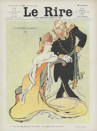 Tysk galanteri. Illustrasjon for Le Rire av Louis Morin