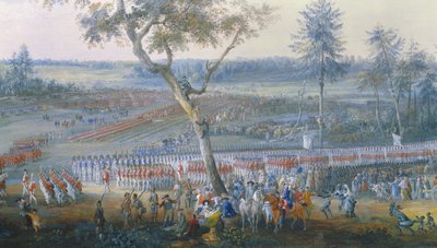 Tatt fra Yorktown, Virginia, 19. oktober 1781 av Louis Nicolas van Blarenberghe