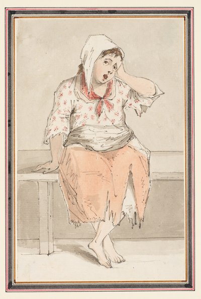 Studie av en sittende kvinne av Louis Philippe Boitard