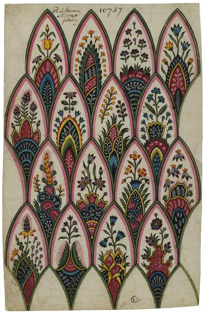 Utkast til indiske motiver, 1793. av Louis Philippe Lemeunnié