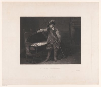 Oliver Cromwell ved kisten til Charles I, kongen av England Oliver Cromwell. 30. januar 1649 (tittel på objekt) av Louis Pierre Henriquel Dupont