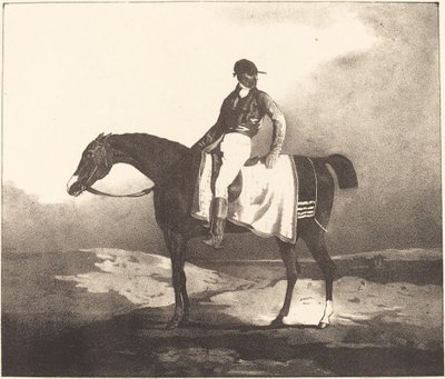 Britisk hest og jockey av Louis Pierre Marie Courtin after Théodore Gericault