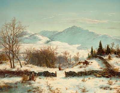 Vinterscene av Louis Remy Mignot