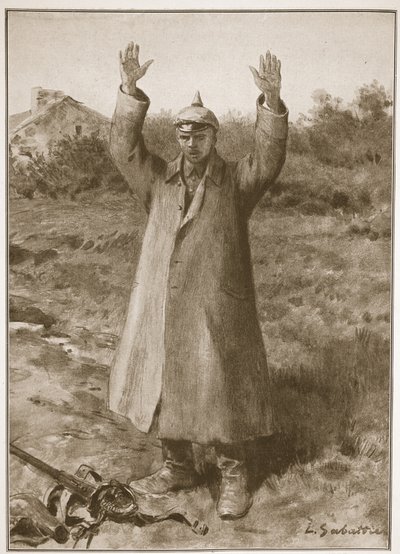 Kamerad.. Unnskyld! Hands-up metode for tysk overgivelse av Louis Remy Sabattier