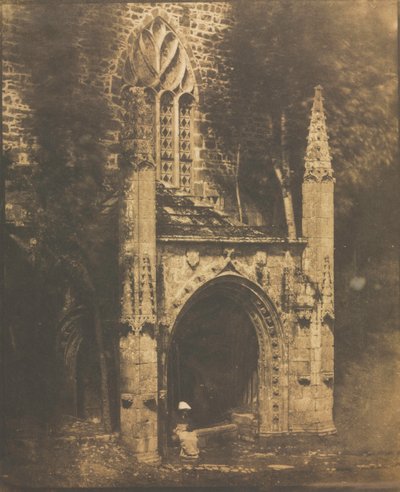 Fountain of Notre-Dame i Saint-Brieuc, Bretagne, ca. 1853. av Louis-Rémy Robert