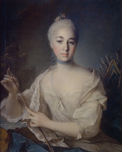 Portrett av grevinne Anna Vorontsova 1743-1769, ca 1758 av Louis Tocqué