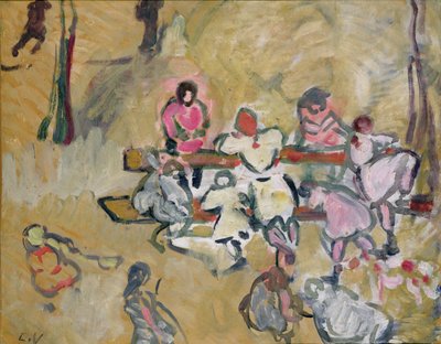 Barn som leker i Rue Caulaincourt, ca. 1907-14 (olje på lerret) av Louis Valtat