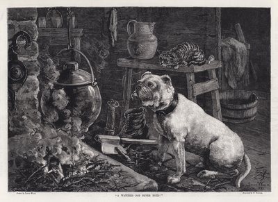 "En overvåket gryte koker aldri!" (gravering) av Louis Wain