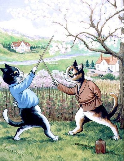 Katter Fekting av Louis Wain