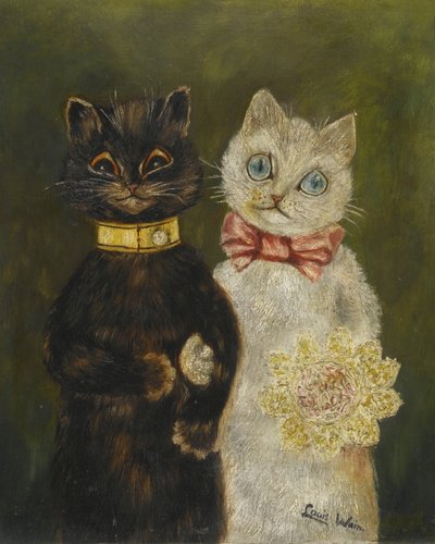 Bruden og brudgommen av Louis Wain