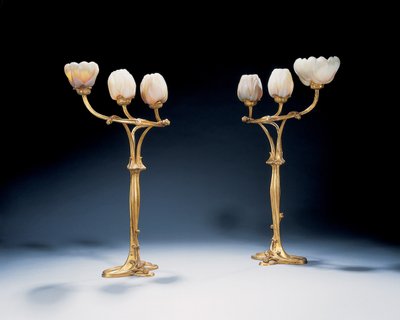 Magnolia lamper av Louis and Daum Auguste  Majorelle