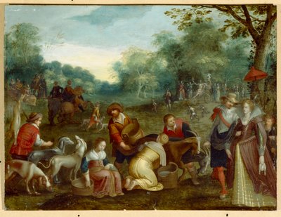 Fjær (olje på lerret) av Louis de (circle of) Caullery