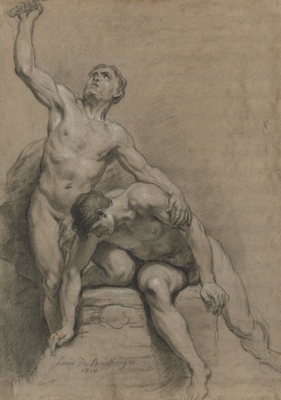 To mannlige nakenbilder av Louis de Boullogne