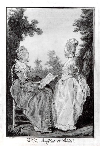 Madame la Comtesse de Boufflers og Thérèse, midten av 1760-tallet. av Louis de Carmontelle