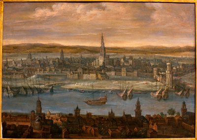 Utsikt over Sevilla - Maleri tilskrevet Louis de Caulery (1580-1621), olje på lerret, begynnelsen av 1600-tallet - Museum of Fine Arts of Sevilla, Spania av Louis de Caulery