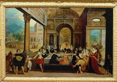 Scener fra den fortapte sønns liv (maleri på lerret) av Louis de Caullery