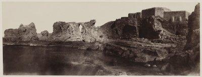 Kaalat el Athlit, Syria, Utsikt fra havet, 1859. av Louis de Clercq