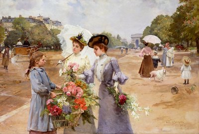 Avenue of the Bois de Boulogne - Vårmorgen av Louis de Schryver