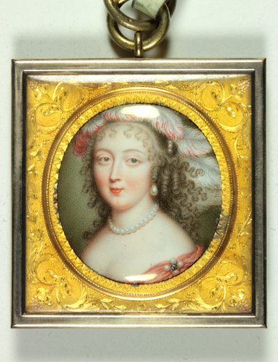 En dame kalt Barbara Villiers, hertuginne av Cleveland (emalje) av Louis du Guernier