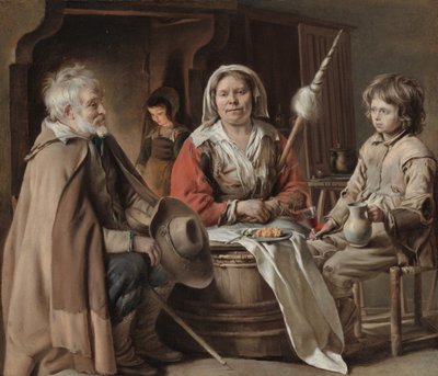 Bondeinteriør, ca. 1645. av Louis le Nain
