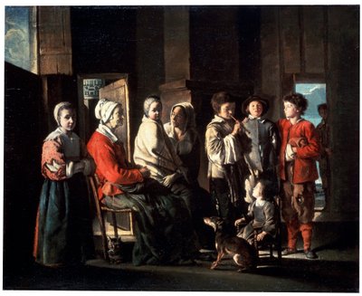 Besøket til bestemoren, 1645. av Louis le Nain