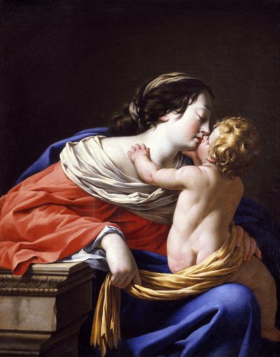 Madonna og barn, ca. 1635-1640 (olje på lerret) av Louis the Elder Boullogne