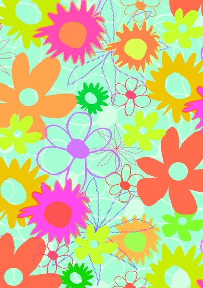 Blandede blomster (digitale) av Louisa Hereford