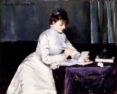 Portrett av Madame Lucien Guitry, 1876 av Louise Abbéma