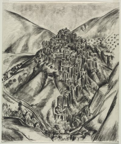 En italiensk Hilltown, Anticoli, Italia av Louise B. Maloney