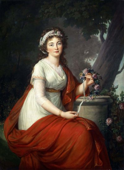 Portrett av grevinne Tatyana Vasilyevna Yusupova, født von Engelhardt 1769-1841, 1797. av Elisabeth Louise Vigee Lebrun