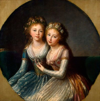 Portrett av døtrene til keiser Paul I, 1796. av Elisabeth Louise Vigee Lebrun