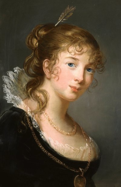 Prinsesse Frederica Dorothea Louise Philippine av Preussen 1770-1836, grevinne Radziwill, ca. 1801. av Elisabeth Louise Vigee Lebrun